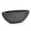 Pflanzschale "Flower" Oval, Anthrazit, Ca. 52x23x20 Cm, Füllvolumen Ca. 10 L