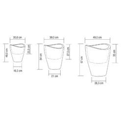 Pflanzgefäß "Wave Globe High" Schwarz -Elho || LECHUZA Verkäufe 3210102842 3210102843 3210102844 Illu Wave Globe High Vermasst 55951
