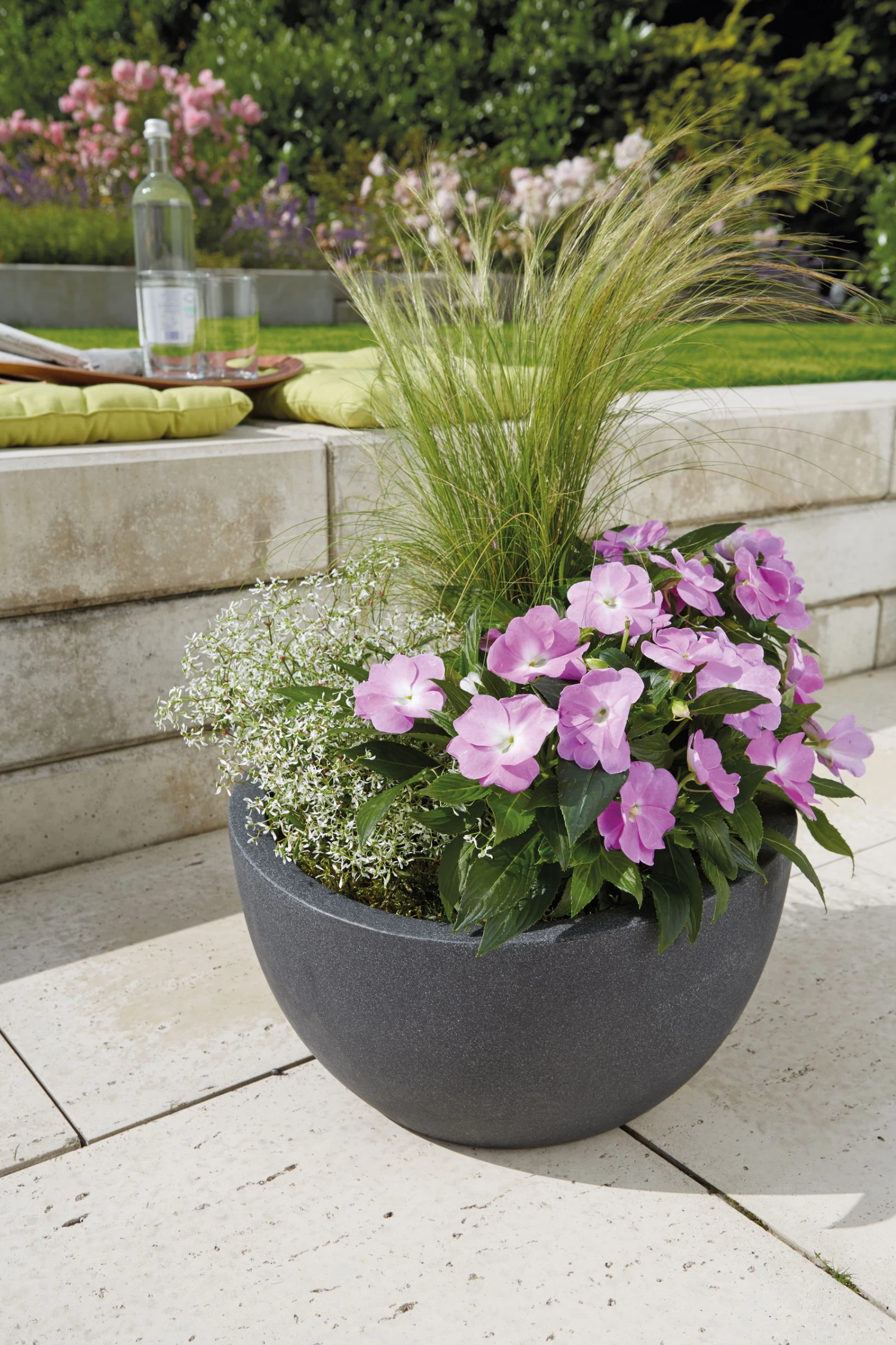 Pflanzschale "Wave Globe Bowl" Schwarz, Ø 40 X H 21 Cm, Erdvolumen 12 L – Bild 2