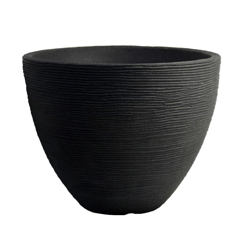 Pflanzgefäß "Lara" Anthrazit, Rillenoptik, Ø 40 Cm, Höhe 31 Cm, Füllvol. 26 L 2 Pflanzgefäß "Lara" Anthrazit, Rillenoptik, Ø 40 Cm, Höhe 31 Cm, Füllvol. 26 L – Bild 2