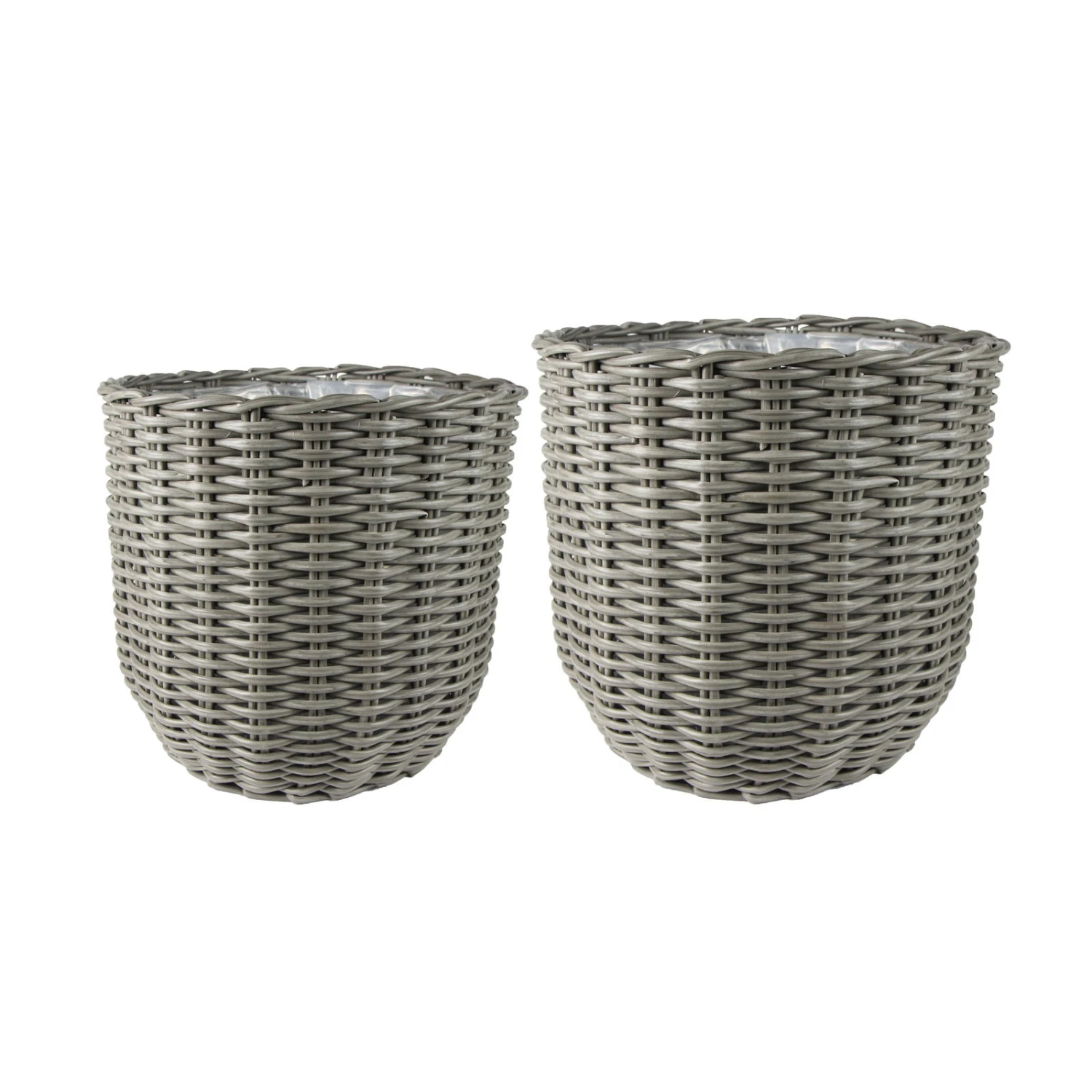 Pflanzkorb Jente, Grau, Ø 35 X H 30 Cm 2 Pflanzkorb Jente, Grau, Ø 35 X H 30 Cm – Bild 2