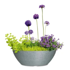 Pflanzschale Barceo, Steingrau, Ø 39 X H18 Cm