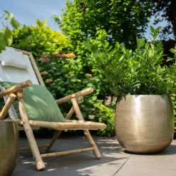 Pflanzgefäß 'Rowen', Gold, Ø 50 X H 47 Cm -Elho || LECHUZA Verkäufe 3210801621 3210801623 Pflanzgefaess Rowen gold 1 114985