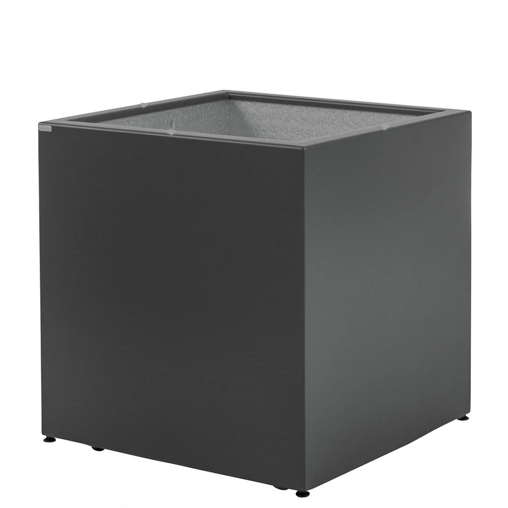 Gartensilber Pflanztrog Kubus Mit Rollen, Anthrazit 1 Gartensilber Pflanztrog Kubus Mit Rollen, Anthrazit